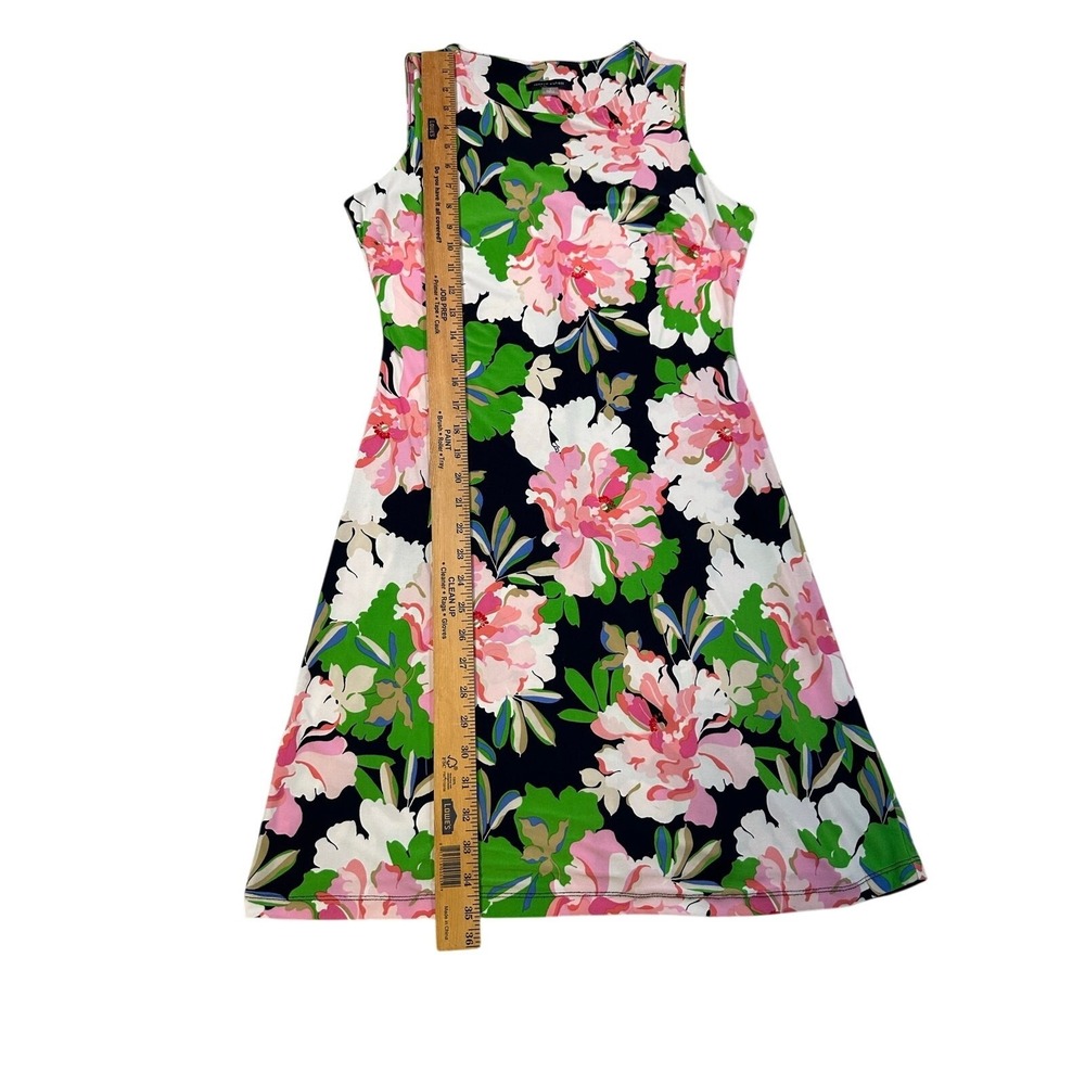 Tommy Hilfiger Floral Sheath Dress Women's Size 4 Navy Pink Sleeveless Stretch - Picture 7 of 8